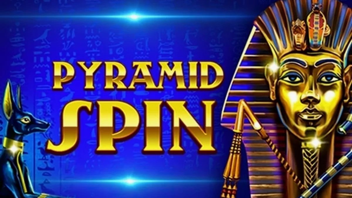 Tampilan visual mesin slot Pyramid Spin dengan tema piramida klasik